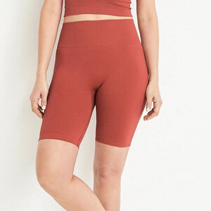 Maurices Burnt Orange High Rise Seamless Textured 8” Bike Shorts Medium Women’s
